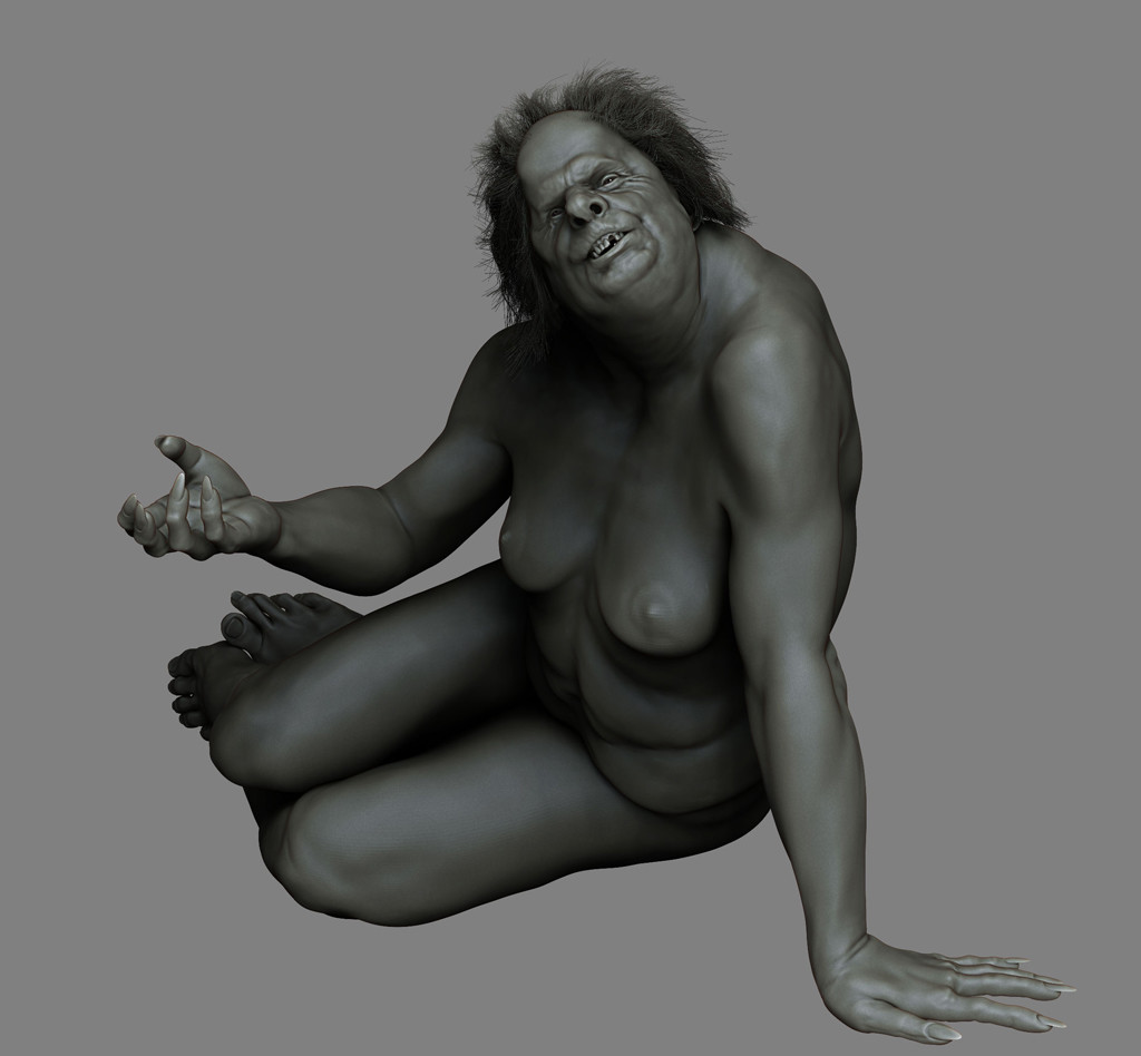 Seated giant character study by Marco Menco