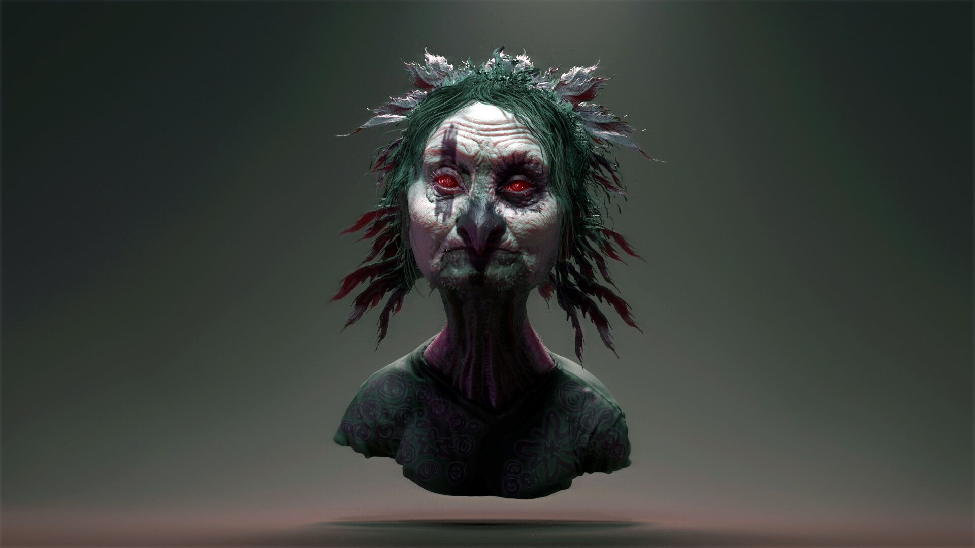 Birdman character bust by Marco Menco