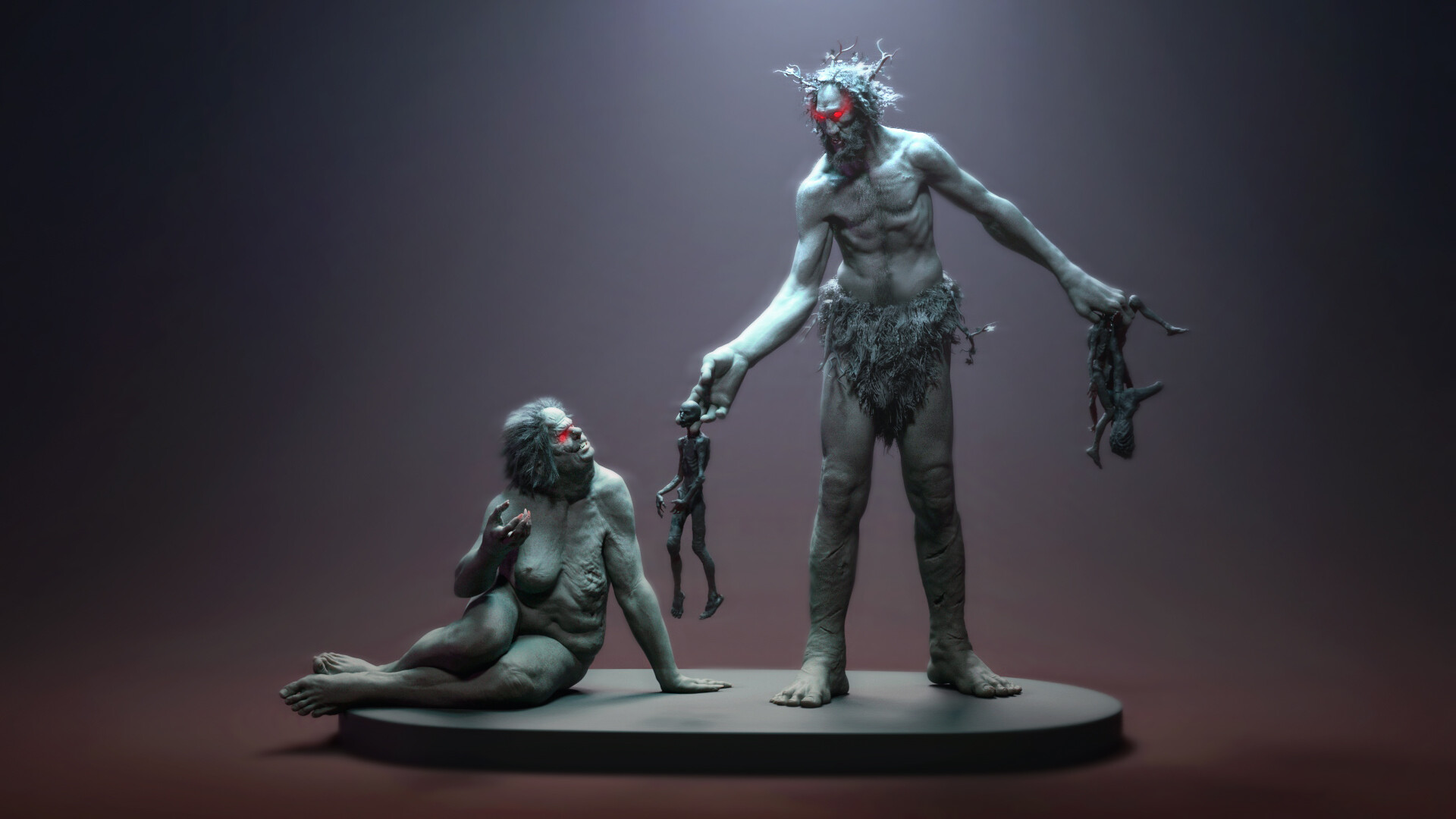 Giant couple sculpture by Marco Menco