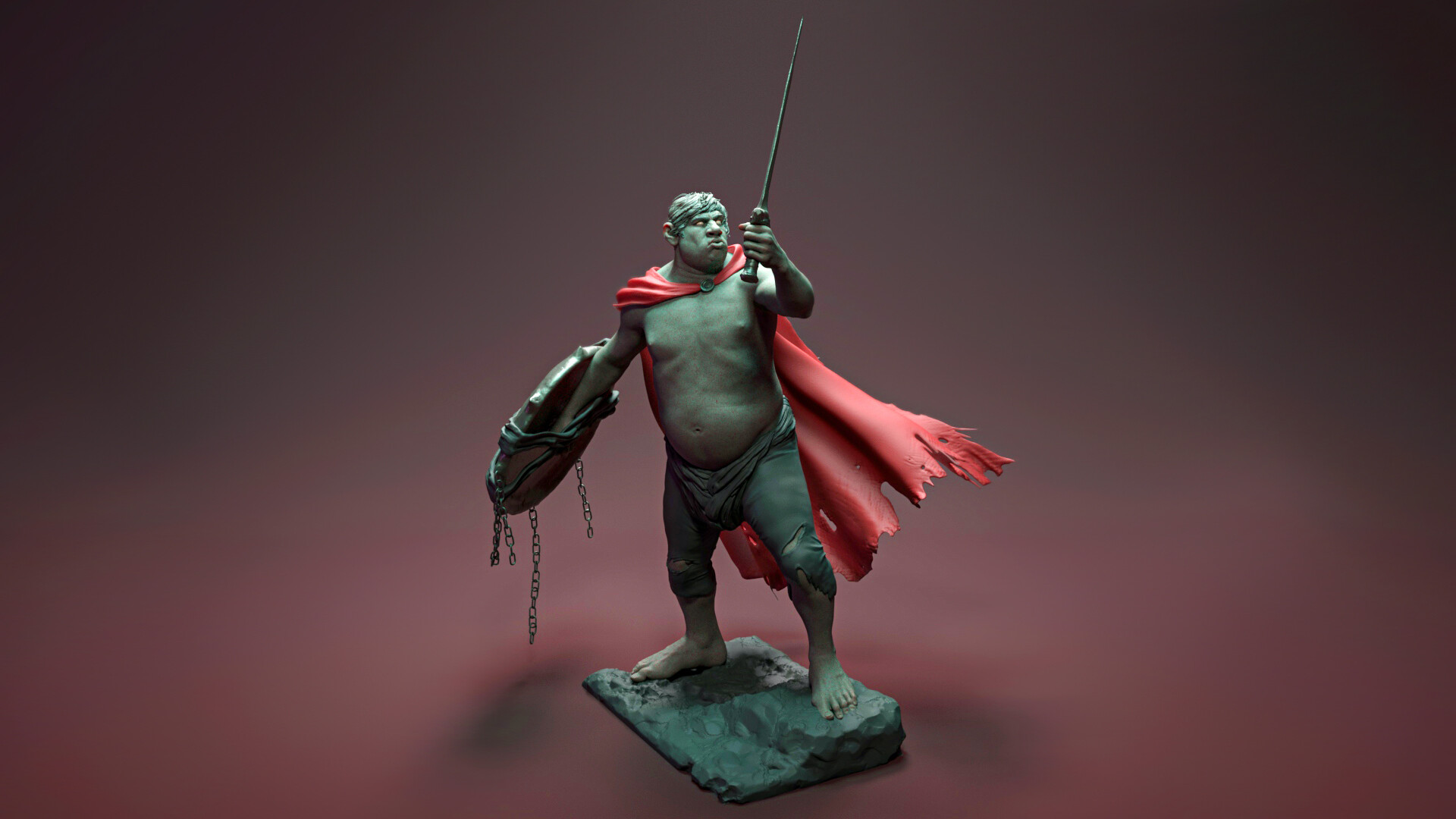 Hobbit character sculpture by Marco Menco