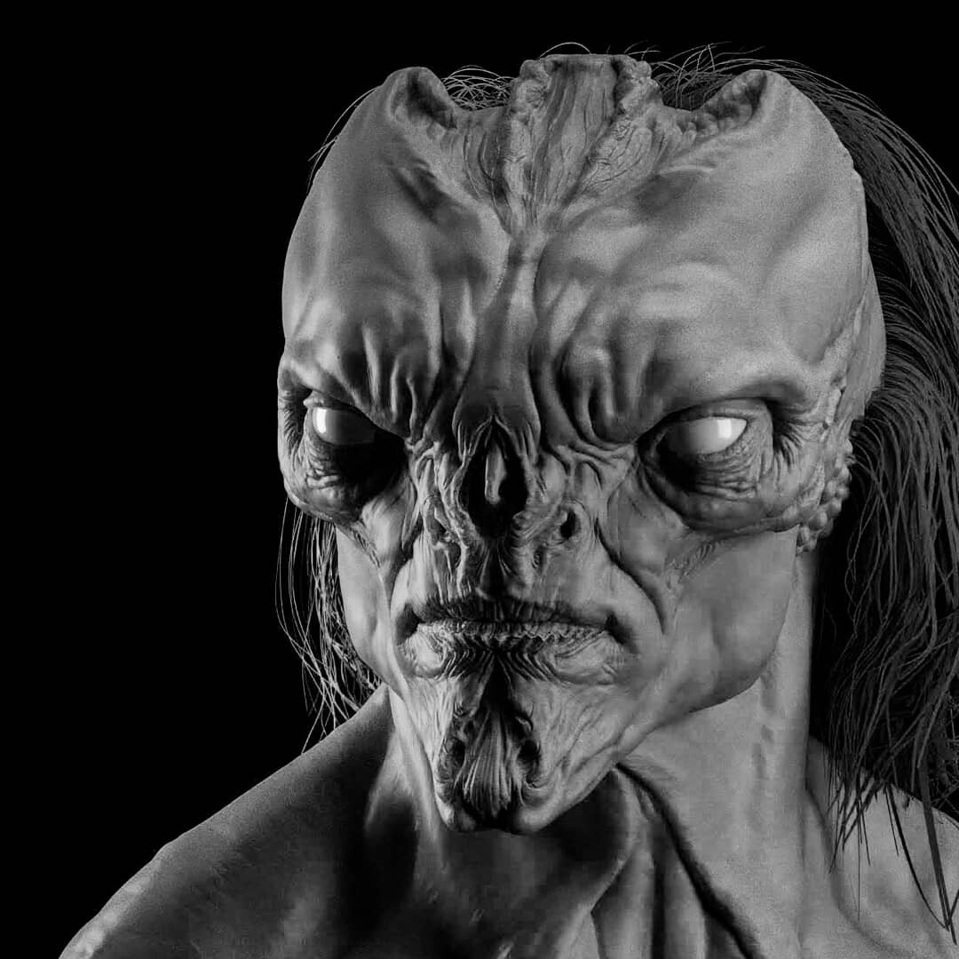 Creature facial sculpture variation by Marco Menco